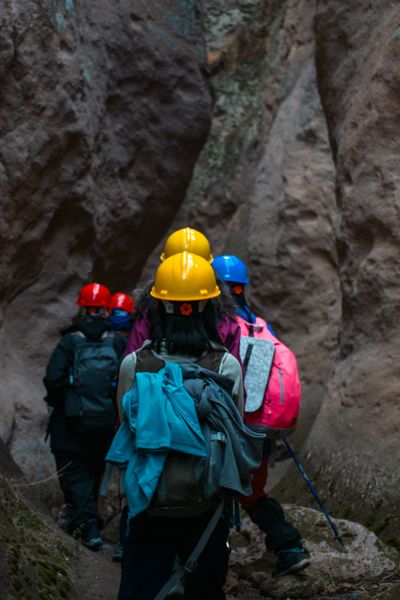 Group hiking together outdoors